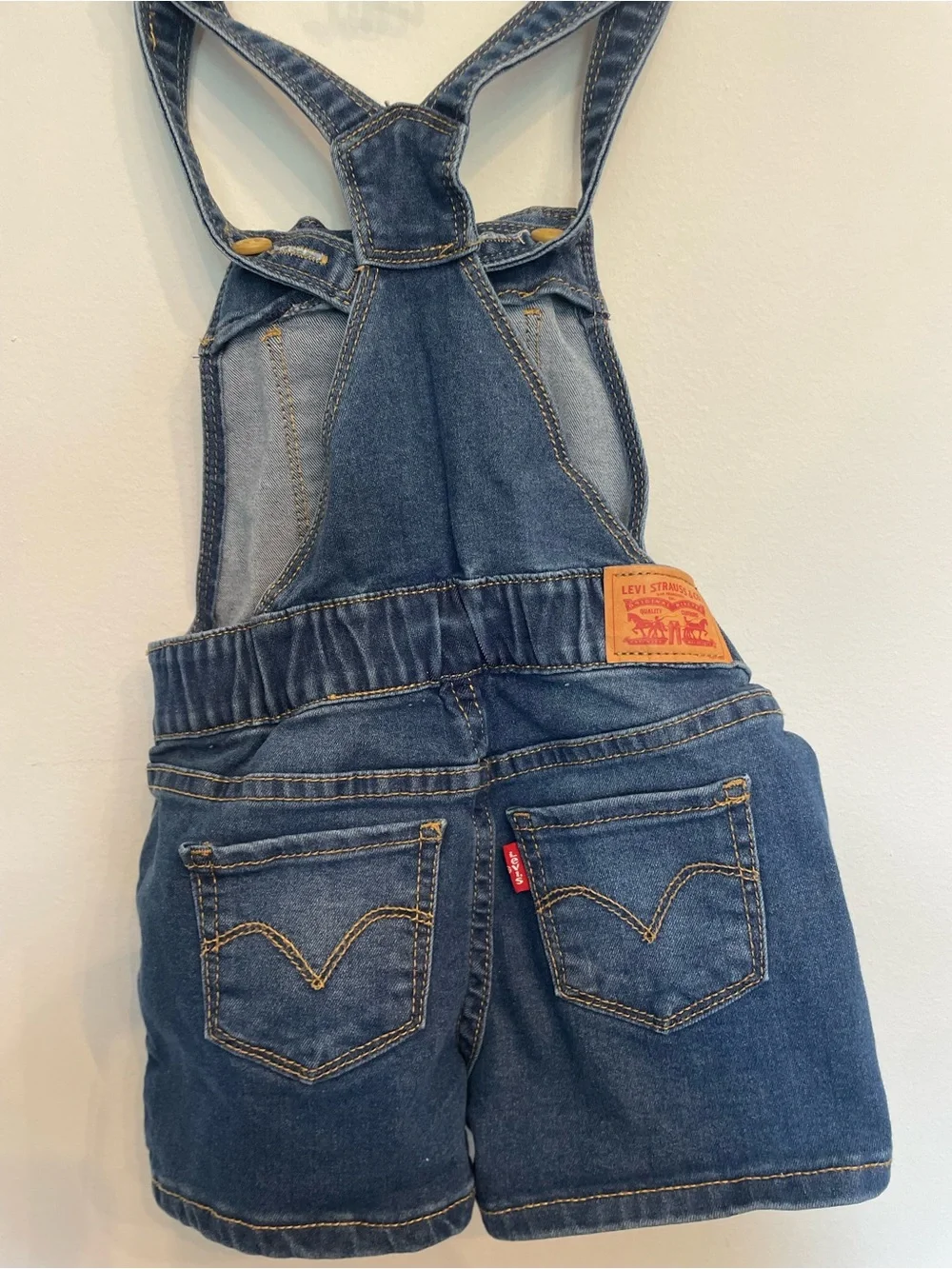 Levi's Kids Blue Denim Short Overalls - Picture 5 of 10